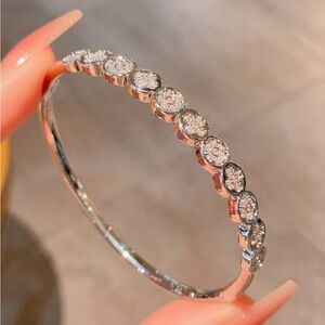 Elegant Silver Crystal Bracelet